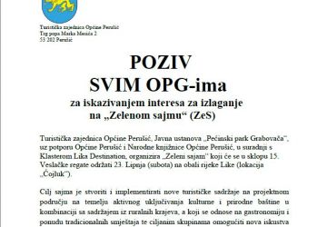 POZIV OPG-IMA: PREZENTIRAJTE SE NA “ZELENOM SAJMU”!