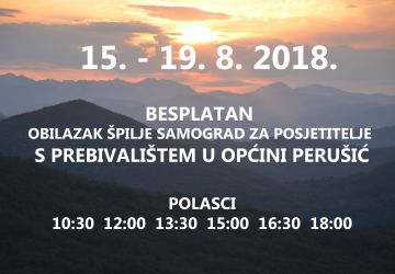 BESPLATAN OBILAZAK PEĆINSKOG PARKA GRABOVAČA ZA POSJETITELJE S PREBIVALIŠTEM NA PODRUČJU OPĆINE PERUŠIĆ
