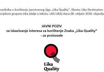 JAVNI POZIV „LIKA QUALITY“